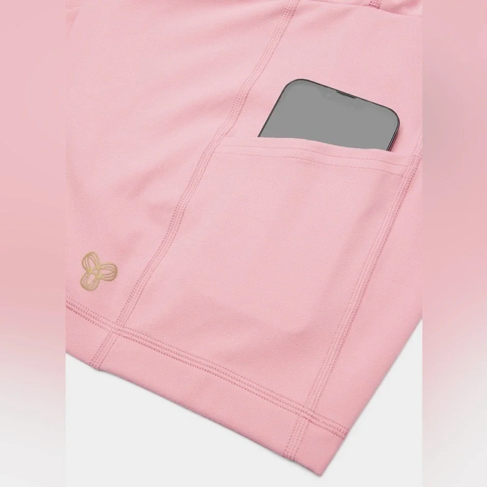 Aritzia Golden Butter‎ Baseline Micro Skirt & Plunge Bra Top Pink Set Size S NWT